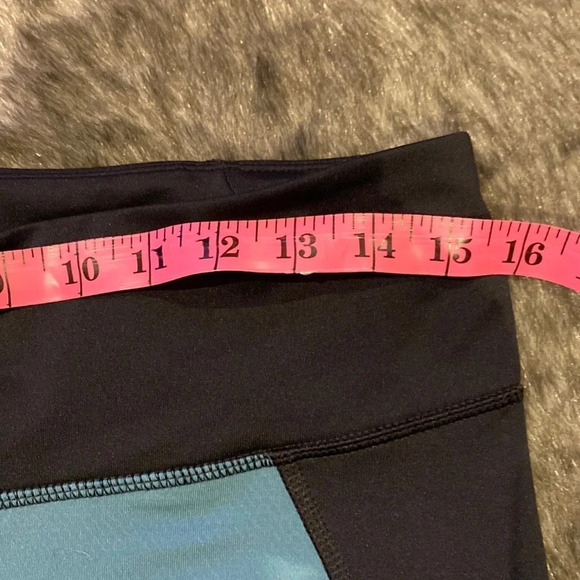 Under armour Teal black compression Cold gear leggings Sz L - Picture 8 of 11